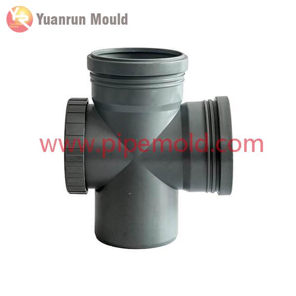 PPH Tee with inspection hole pipe fitting mold