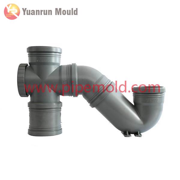 PPH drainge pipe fitting mold with inspection hole