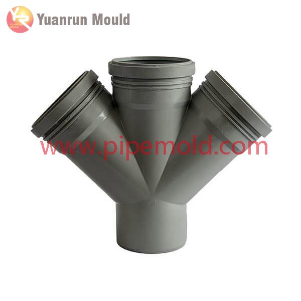 PPH wye 45 degree cross pipe fitting mold